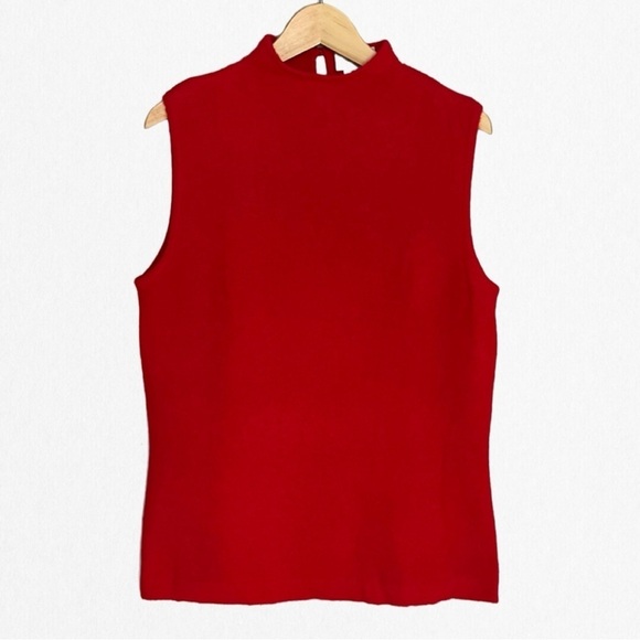 PREMIER COLLECTION VINTAGE Women’s Raspberry Red Sleeveless Sweater JUST… - Picture 1 of 3